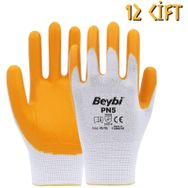 Beybi PN5 No:10 12 Adet Polyester Örme Nitril Eldiven
