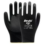 Beybi PN7 No:9 Siyah Siyah Çift Polyester Örme Nitril Eldiven