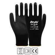 Beybi Pu Touch 12 Çift 8 Numara Siyah İş Eldiveni