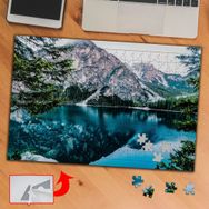 BF93 Mavi Gölet Dağ Manzara 240 Parça Puzzle Yapboz Tablo