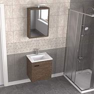 Biani Aybe Kahve Fix Loft 55 cm Banyo Dolabı
