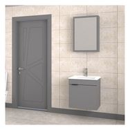 Biani Fix Loft 55 cm Mat Gri Banyo Dolabı