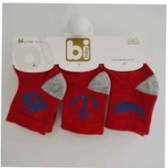 Bibaby 68106 Kırmızı Marine 3'lü Bebek Çorabı