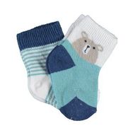 Bibaby 68404 Biorganic Hello Teddy Bear 2'li Yeşil Kız Çorap