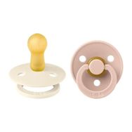 Bibs Colour İkili Kauçuk Emzik Ivory Blush Size 2 - 6 - 18 Ay Pembe Beyaz Emzik