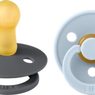 Bibs Colour İkili Kauçuk Iron Baby Blue 6-18 Ay Emzik