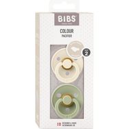 Bibs Colour İkili Kauçuk Ivory Sage 6-18 Ay Emzik