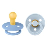 Bibs Colour İkili Kauçuk Sky Blue Baby Blue 0-6 Ay Emzik