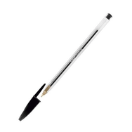 Bic Cristal Medium 1.0 mm Uç Şeffaf Gövde Siyah Tükenmez Kalem