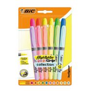 Bic Highlighter Set Pastel+Canlı Renkler Grip 12 Renk Fosforlu Kalem