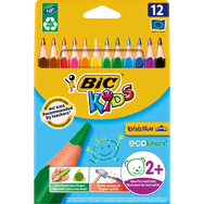 Bic Kids 829735 Evolution Üçgen Jumbo 12'li Kutu Kuru Boya Kalemi