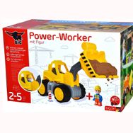 BIG 800054837 Power Worker 0.5 cm Yükleme Hacimli Figürlü Sarı Renk Oyuncak Ekskavatör