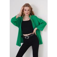 Bigdart 5862 Yeşil Örme Kadın Kimono