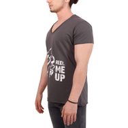 Biggdesign Reel Me Up Gri Erkek T-shirt