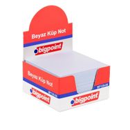 Bigpoint 8x8 cm 12'li Şirink Beyaz Küp Notluk