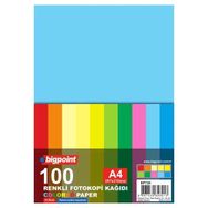Bigpoint BP720 10 Renk 100'lü Renkli Fotokopi Kağıdı