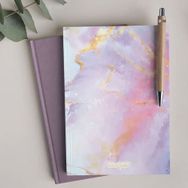 Bikutumutluluk Lila Mermer Defter Çizgisiz Defter