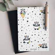 Bikutumutluluk N037 Unicorn Panda Çizgisiz Defter