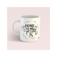 Bikutumutluluk Tasarım Serisi Siyah Home is Where The Love is Kupa