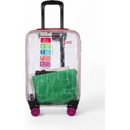 Bilik Deri 10136-K Açık Pembe Unisex Kabin Boy Valiz