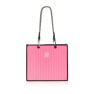 Bilik Deri BLKF Square Pembe Kumaş Kadın Omuz Çantası