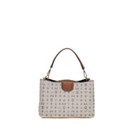 Bilik Deri DLR 109-MN Monogram Gri/Taba Kadın Omuz Çantası