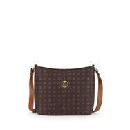 Bilik Deri NV 1008-MN Monogram Kahve Taba Kadın Çapraz Askılı Çanta