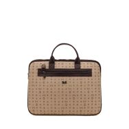 Bilik Deri RH09 BUSİNESS-MN Monogram Açık Vizon Kahve Unisex Laptop ve Evrak Çantası