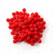 Bimotif 1.5 cm 50 Adet Kırmızı Peluş Ponpon