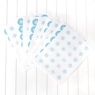 Bimotif 2.75 cm 10 Sayfa Mavi Beyaz Yılbaşı Kar Desenli Sticker Seti