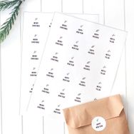 Bimotif 2.75 cm 2 Sayfa Beyaz Yılbaşı Mesajları Sticker Seti