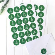 Bimotif 2.75 cm 2 Sayfa Yeşil Yılbaşı Çam Desenli Sticker