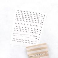 Bimotif 8x10 mm 2 Sayfa Şeffaf Harf Rakam Sticker Seti