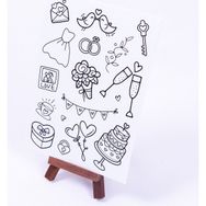 Bimotif A5 2 Sayfa Düğün Doddle Sticker Seti