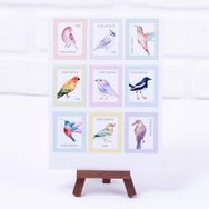 Bimotif A5 2 Sayfa Kuş Figürlü Renkli Pul Sticker Seti