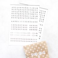 Bimotif Beyaz 2 Sayfa Harf-Rakam Sticker Seti