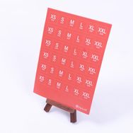 Bimotif Kırmızı A5 2 Sayfa Beden Ölçüleri Sticker Seti