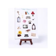 Bimotif M521158 Vintage A5 2 Sayfa Renkli Şekilli Tablet Sticker Seti