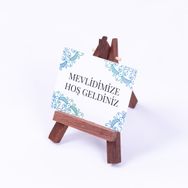 Bimotif Mevlidimize Hoş Geldiniz 6.5x8.5 cm 10 Adet Tebrik Kartı