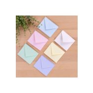 Bimotif Minik 7x9 cm 30 Adet Açık Sarı + Su Yeşili + Açık Mavi + Krem + Lila Açık Pembe Zarf Seti