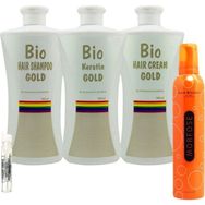 Bio Keratin Gold 3'lü Brezilya Fönü Kalıcı Saç Düzleştirici Keratin + Morfose 350 ml Saç Köpüğü