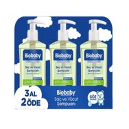 Biobaby 3x500 ml Saç ve Vücut Şampuanı