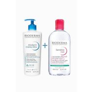 Bioderma Atoderm 500 ml Creme Ultra+500 ml Sensibio H2o Set