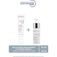 Bioderma C Vitaminli Gece Serumu 15 ml & Hyalüronik Asit ve Kafeinli Göz Bakım Kremi 15 ml