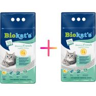 Biokat's 10 lt x 2 Adet Bentonit Tozsuz Topaklanan Orta Taneli Bianco Fresh Kedi Kumu
