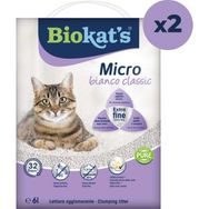 Biokat's Micro Bianco Classic 2x6 lt Topaklaşan Kedi Kumu