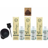 Biomagic Amonyaksız Organik Keratin + Argan Yağlı 7.72 Küllü Kumral 3x60 ml Saç Boyası + 90 ml Oksidan + Boyama Seti