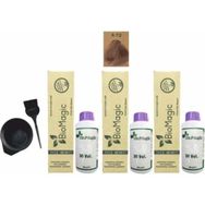 Biomagic Amonyaksız Organik Keratin + Argan Yağlı 8.72 Açık Küllü Kumral 3x60 ml Saç Boyası + 90 ml Oksidan + Boyama Seti
