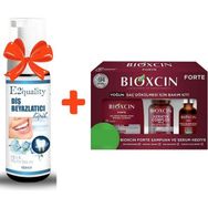 Bioxcin Forte Yoğun Saç Dökülmesi İçin Bakım Kiti+E2'Quality Diş Beyazlatıcı Köpük