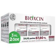 Bioxcin Kuru ve Normal Saçlar için Dökülme Karşıtı 3x300 ml Bitkisel Şampuan